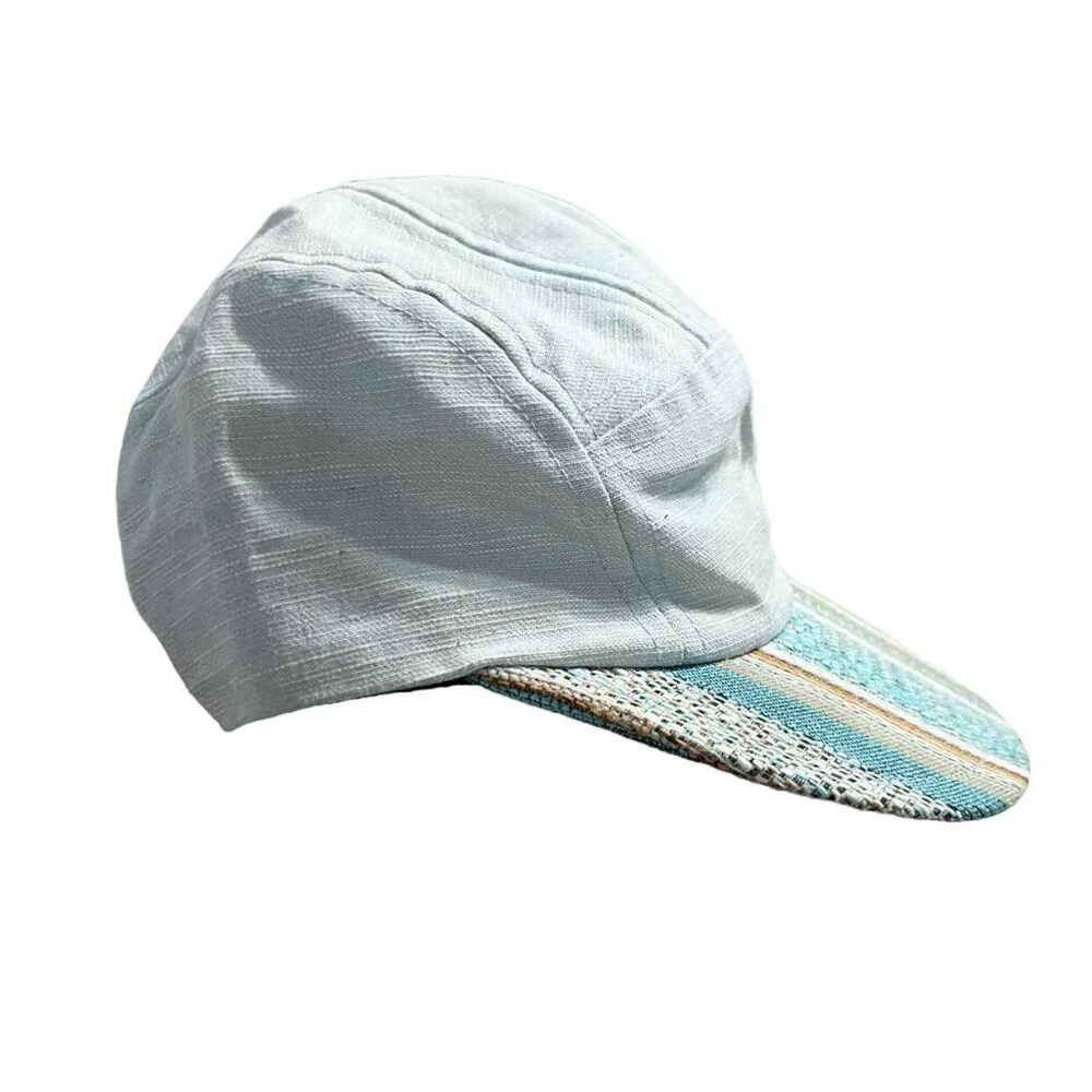 George Hats YOUTH Light Blue Striped Bill Cap Hat